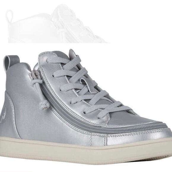BILLY adaptive silvers sneaker lace mid top size 7 NWT - Picture 4 of 16